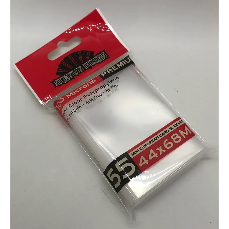 Sleeve Kings 9902 Premium Mini European Card Sleeves (44x68mm) -55 Pack, 100 Microns, Accessories, Card Sleeves, All Products image