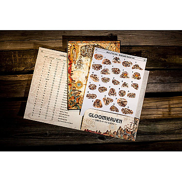 Gloomhaven Jaws of The Lion Removable Sticker Set & Map