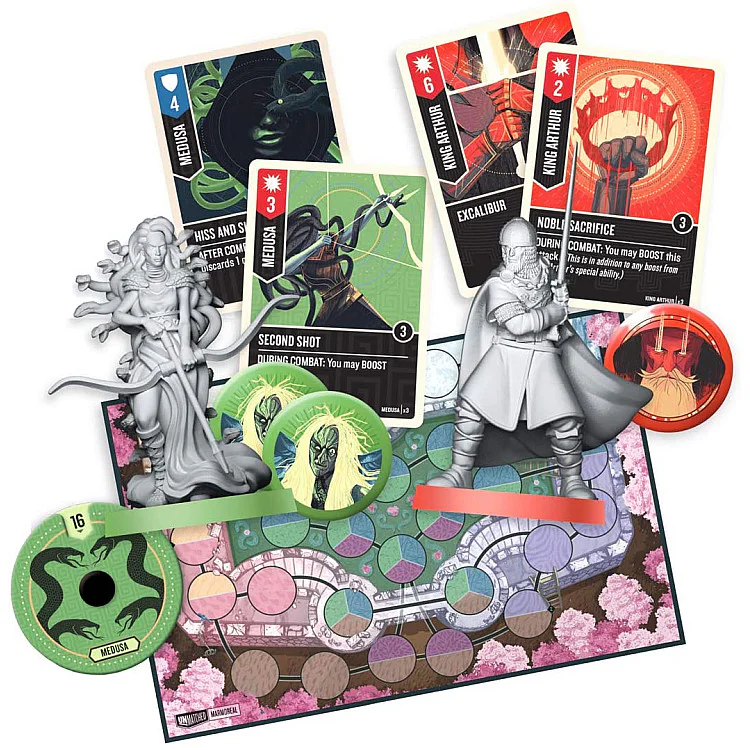 IELLO - Unmatched Battle of Legends, Vol. 1: King Arthur, Alice, Medusa, Sinbad On demand, Imported Games, The Dice Tower Seal of Excellence, All Products image