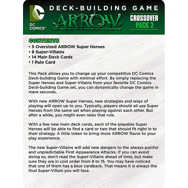 DC Deck-Building Game Crossover Pack 2: Arrow On demand, Imported Games, All Products image