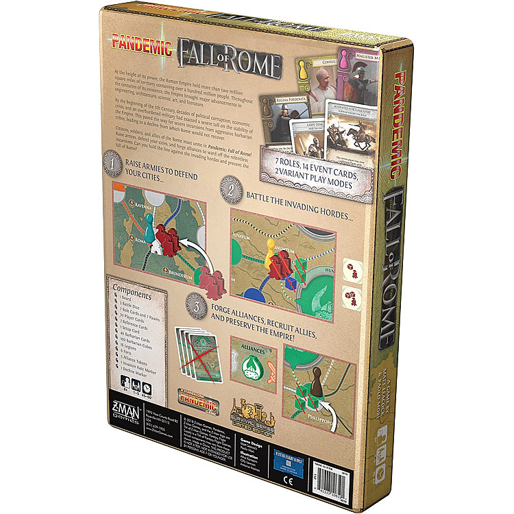 Pandemic Fall of Rome On demand, Imported Games, The Dice Tower Seal of Excellence, All Products image