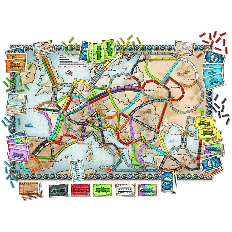 Ticket to Ride: Europe Best Sellers, Imported Games, For Cafe, 1 - First 20 Games Essential, All Products image