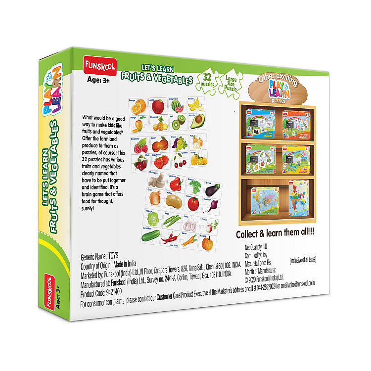 Let's Learn Fruits & Vegetables Puzzle image