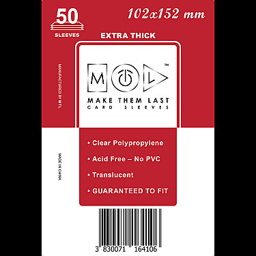 MTL TOSKB 102x152 mm 50pcs Thick Card Sleeves