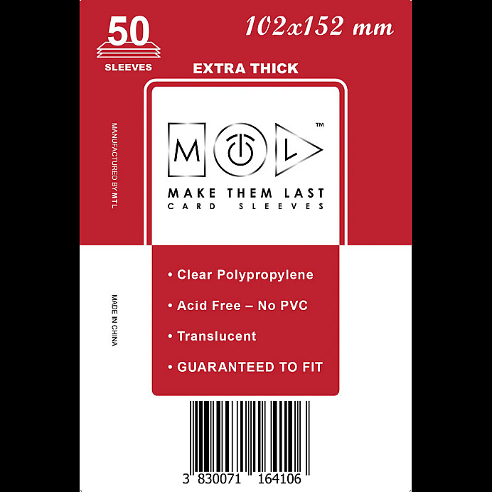 MTL TOSKB 102x152 mm 50pcs Thick Card Sleeves image