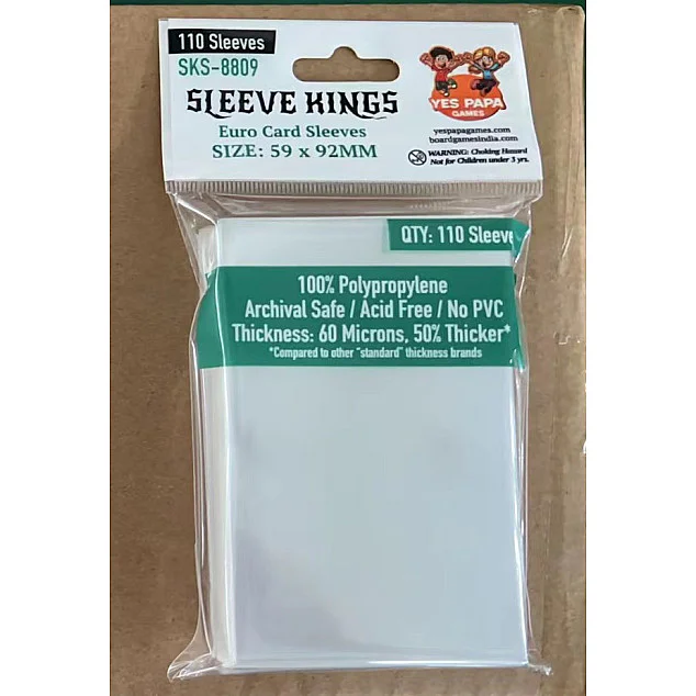 Yes Papa Games 8809 Euro Card Sleeves (59x92mm) - 110 Pack image