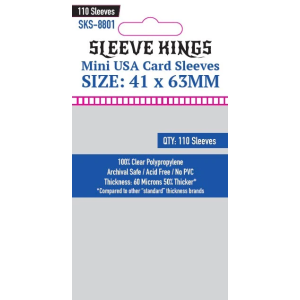 Sleeve Kings 8801 Mini USA Card Sleeves (41x63mm) - 110 Pack