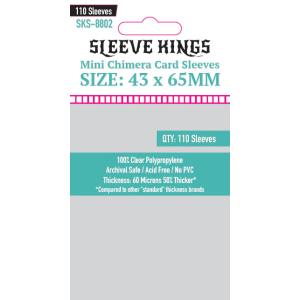 Sleeve Kings 8802 Mini Chimera Card Sleeves (43x65mm) - 110 Pack