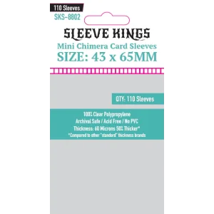 Sleeve Kings 8802 Mini Chimera Card Sleeves (43x65mm) - 110 Pack
