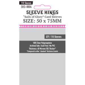 Sleeve Kings 8804 Sails of Glory Card Sleeves (50x75mm) - 110 Pack