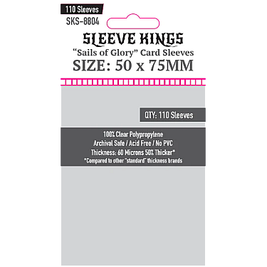 Sleeve Kings 8804 Sails of Glory Card Sleeves (50x75mm) - 110 Pack
