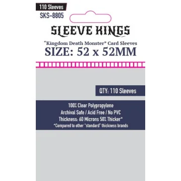 Sleeve Kings 8805 Kingdom Death Monster Card Sleeves (52 X 52mm) -110 Pack image