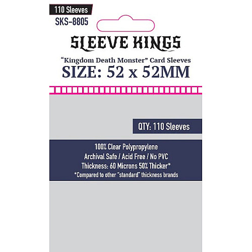 Sleeve Kings 8805 Kingdom Death Monster Card Sleeves (52 X 52mm) -110 Pack