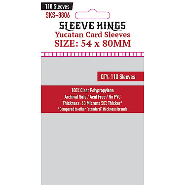Sleeve Kings 8806 Yucatan Card Sleeves (54x80mm) -110 Pack