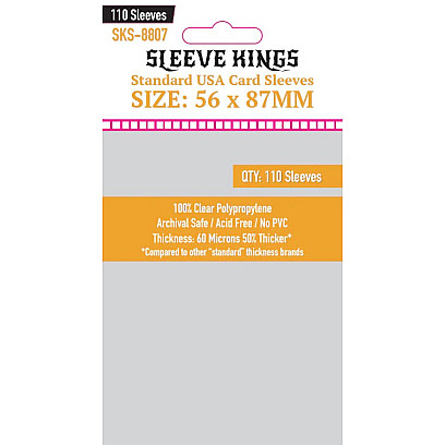 Yes Papa Games 8807 Standard USA Card Sleeves (56x87mm) - 110 Pack Accessories, Card Sleeves, All Products image