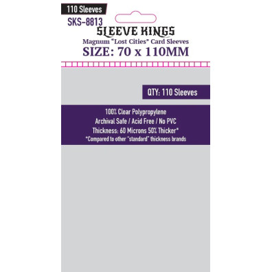 Sleeve Kings 8813 Magnum Lost Cities Card Sleeves (70x110mm) - 110 Pack Accessories, Card Sleeves, All Products image