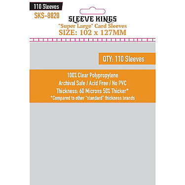 Sleeve Kings 8820 Super Large Sleeves (102x127mm) -110 Pack