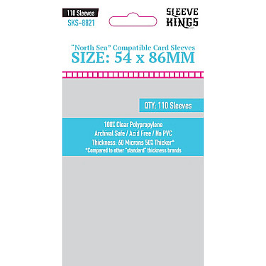 Sleeve Kings 8821 North Sea Compatible Sleeves (54x86mm) -110 Pack