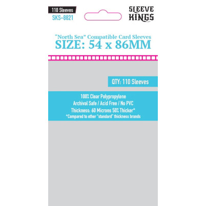 Sleeve Kings 8821 North Sea Compatible Sleeves (54x86mm) -110 Pack image