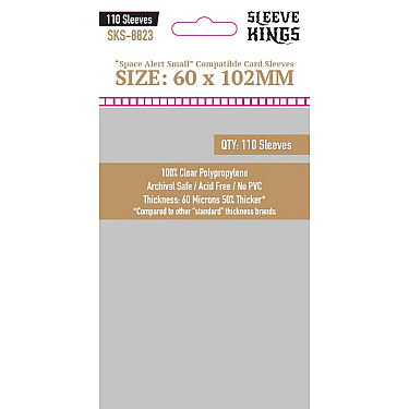 Sleeve Kings 8823 Space Alert Compatible Sleeves (60x102mm) -110 Pack