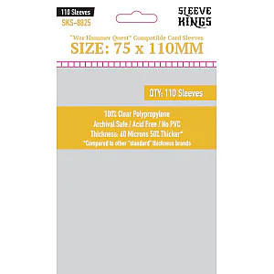 Sleeve Kings 8825 War Hammer Quest Compatible Sleeves (75x110mm) -110 Pack
