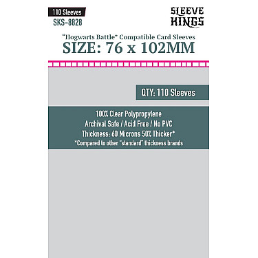 Sleeve Kings 8828 Hogwarts Battle Large Sleeves (76x102mm) -110 Pack