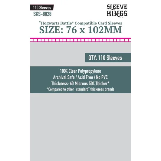 Sleeve Kings 8828 Hogwarts Battle Large Sleeves (76x102mm) -110 Pack image