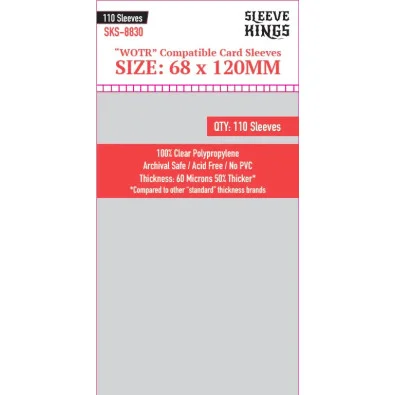 Sleeve Kings 8830 WOTR Compatible Sleeves (68x120mm) -110 Pack image