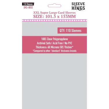 Sleeve Kings 8832 XXL Super Large Sleeves (101.5x153mm) -110 Pack