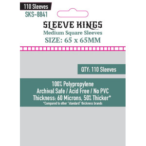 Sleeve Kings 8841Medium Square Sleeves (65 X 65 MM) 110 Pack