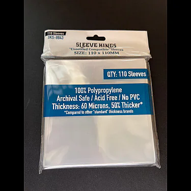 Sleeve Kings 8843 Unsettled Compatible Sleeves (110 X 110 MM) -110 Pack