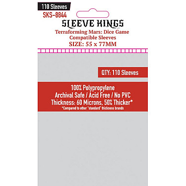 Sleeve Kings Tiny Epic Compatible Sleeves (88x125mm) - 110 Pack, 60 Microns