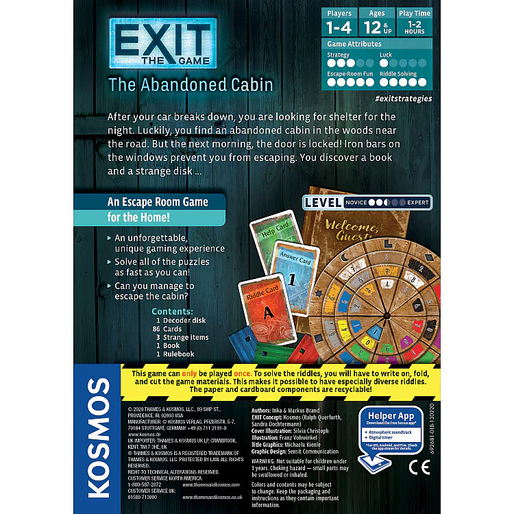 Exit: The Game – The Abandoned Cabin On demand, Imported Games, All Products image