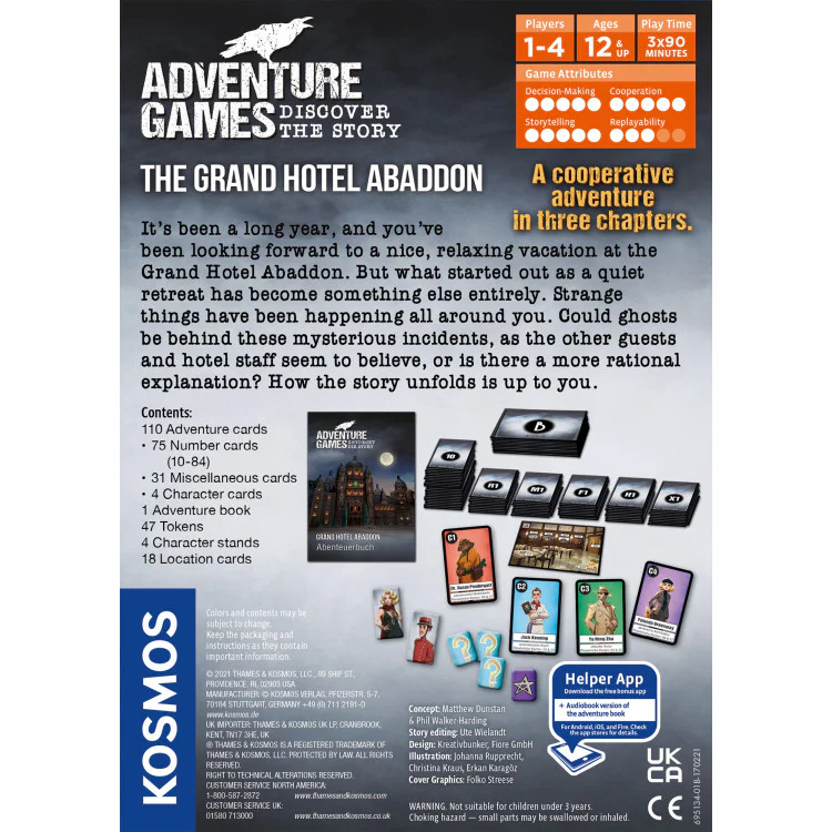 Adventure Games: The Grand Hotel Abaddon Imported Games, All Products image
