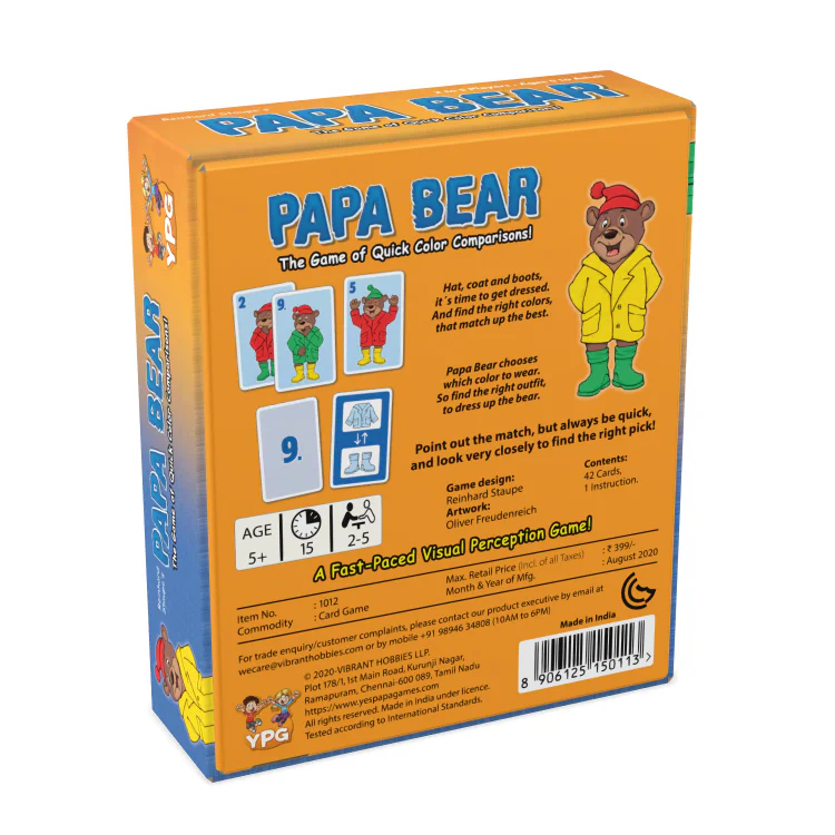 Papa Bear All Board Games, Our Games, Published Games, Made in India !, All Products image