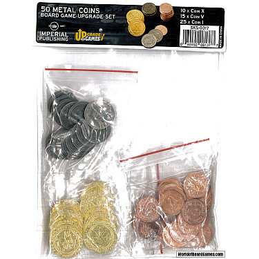 50 Metal Coin Board Game Upgrade Set (Medieval Coins)