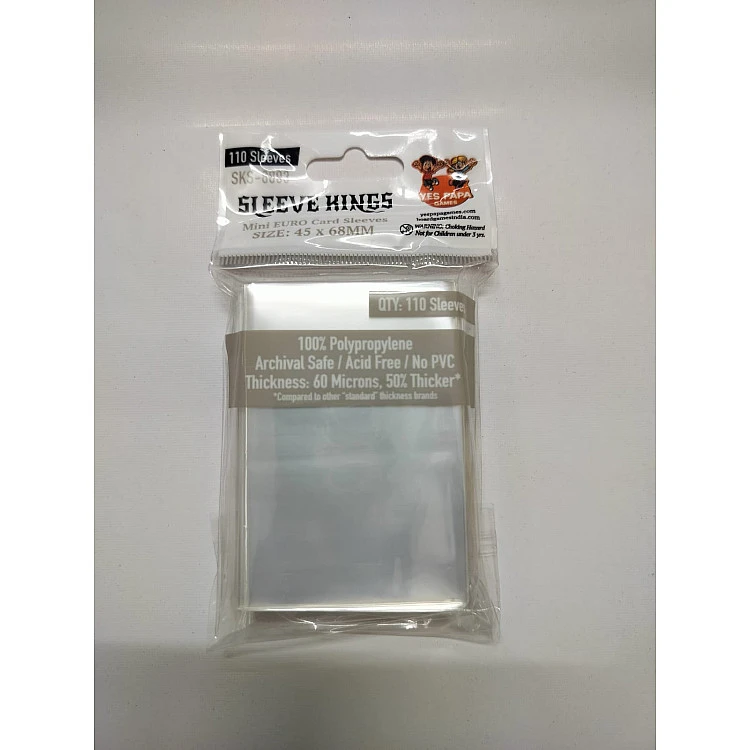 Yes Papa Games 8803 Mini Euro Card Sleeves (45x68mm) - 110 Pack image