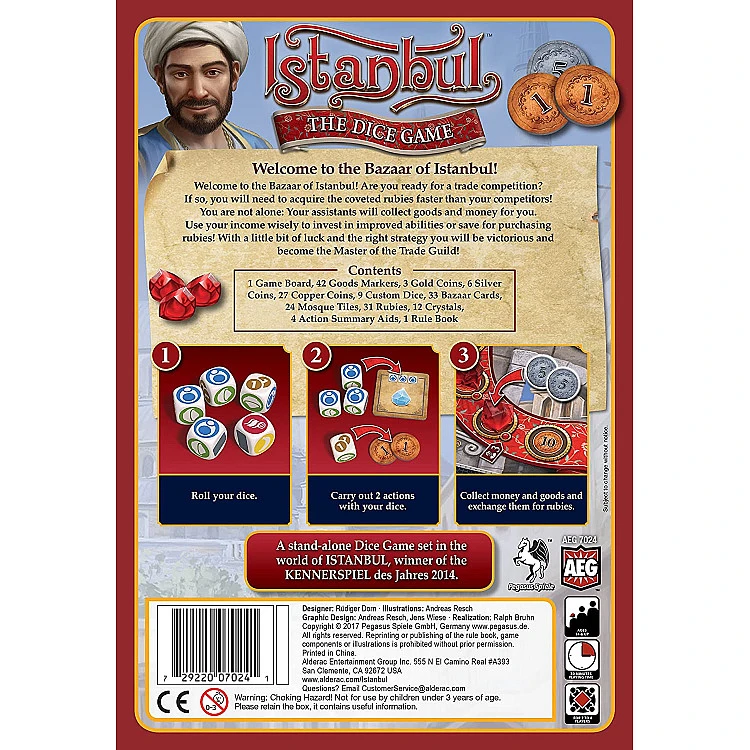 Istanbul: The Dice Game Imported Games, The Dice Tower Seal of Excellence, All Products image