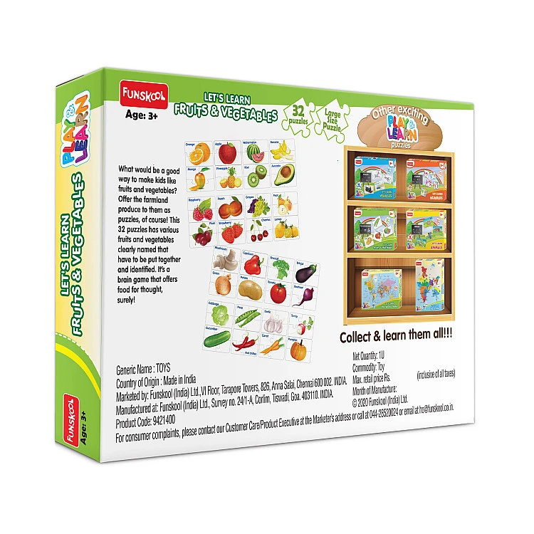 Let's Learn Fruits & Vegetables Puzzle image