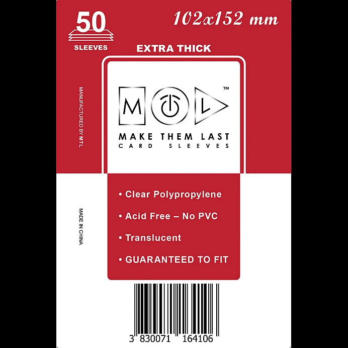 MTL TOSKB 102x152 mm 50pcs Thick Card Sleeves image
