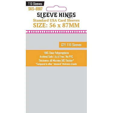 Yes Papa Games 8807 Standard USA Card Sleeves (56x87mm) - 110 Pack