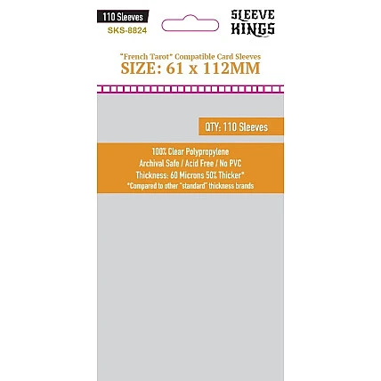 Sleeve Kings 8824 French Tarot Sleeves (61x112mm) -110 Pack image