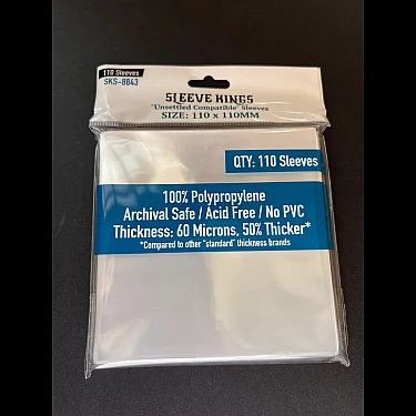 Sleeve Kings 8843 Unsettled Compatible Sleeves (110 X 110 MM) -110 Pack