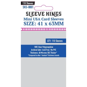 Sleeve Kings 8801 Mini USA Card Sleeves (41x63mm) - 110 Pack